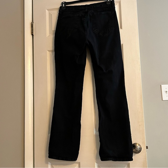 NYDJ Women's Black Jeans Bootcut with rhinestone on pockets size 12 - Picture 2 of 7